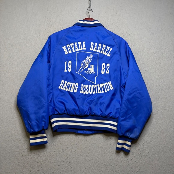 Don Alleson Athletic Other - Don Alleson Athletic Bomber Jacket Mens S Blue Nevada Barrel Racing 1982 Vintage